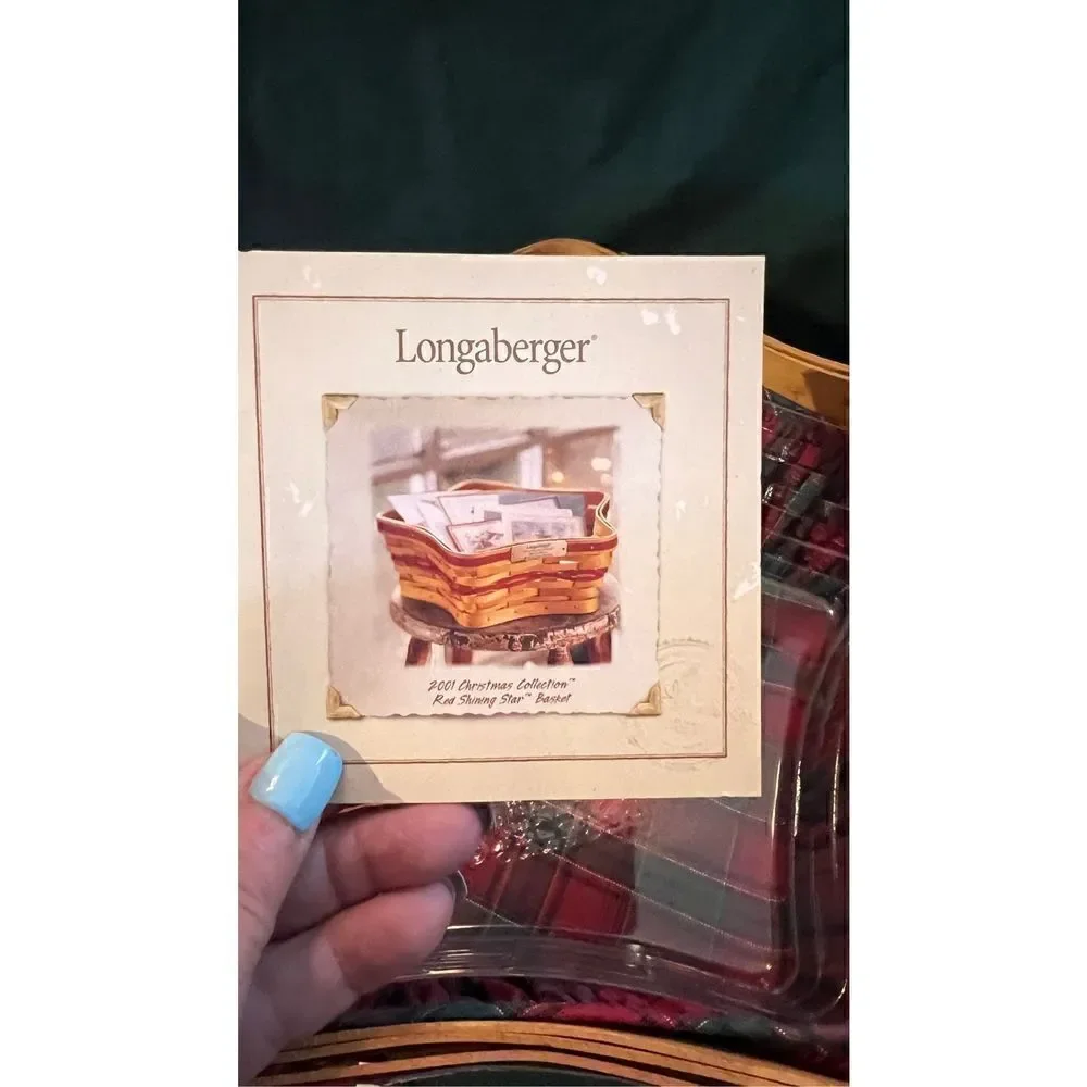 LONGABERGER HANDMADE BASKET christmas starPLEASE SEE PHOTOS FOR MEASUREMENTS EUC